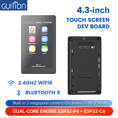JC4880P443C_I_W_Y Kit de Desarrollo ESP32-C6 + ESP32P4: Pantalla Táctil 4.3'' HD, Carcasa y Módulo de Cámara